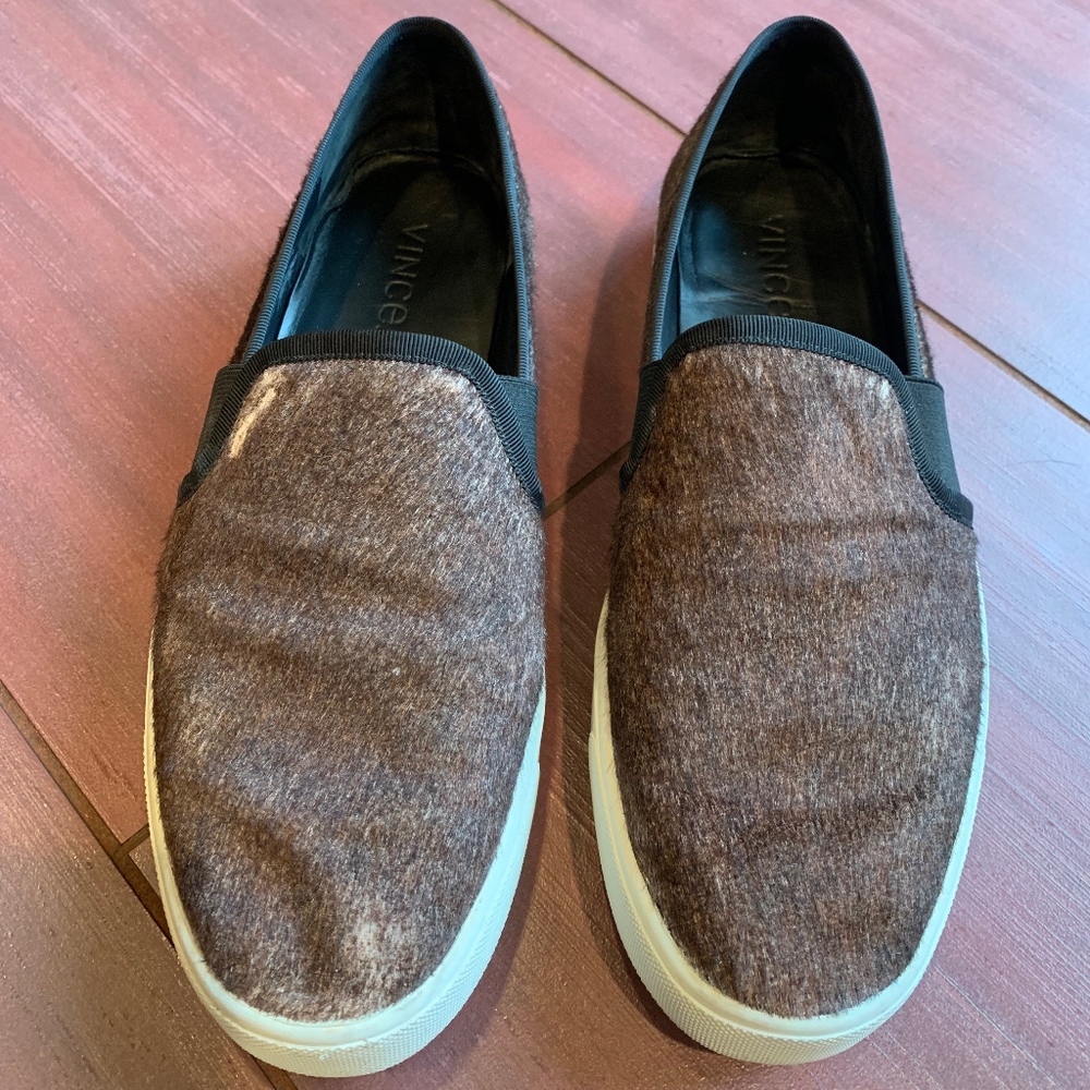 Vince Berlin calf hair slip on sneakers